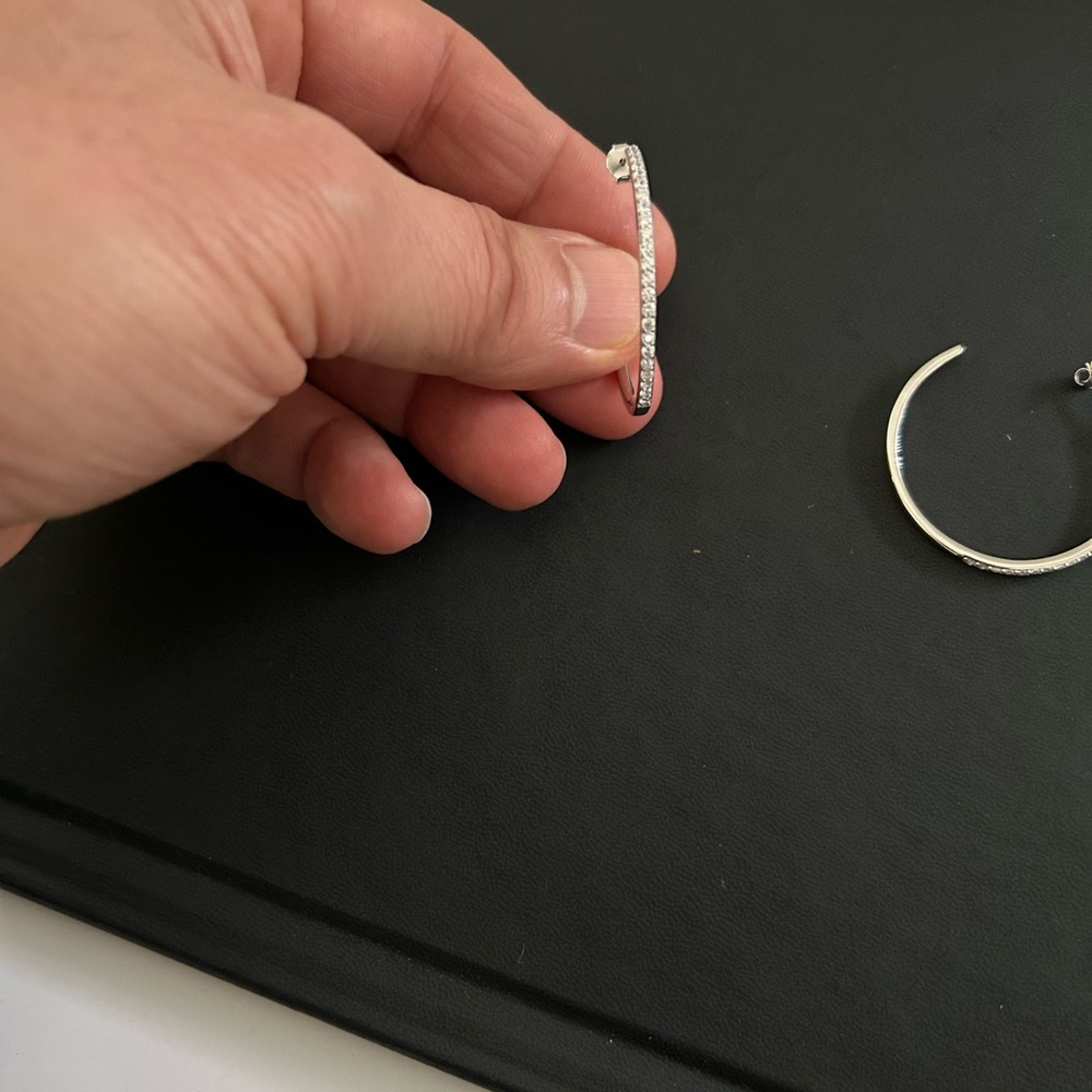 Sterling silver hoops